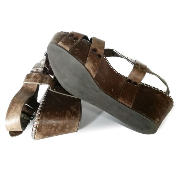 SIGERSON MORRISON Sandals Belle VTG Tribal Platform Sandals SZ 6 - Picture 6 of 8
